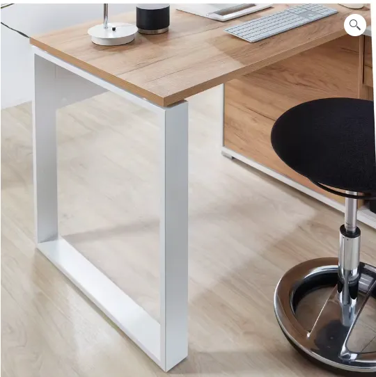 Pack bureau d’angle avec tiroirs et bibliothèque assortie